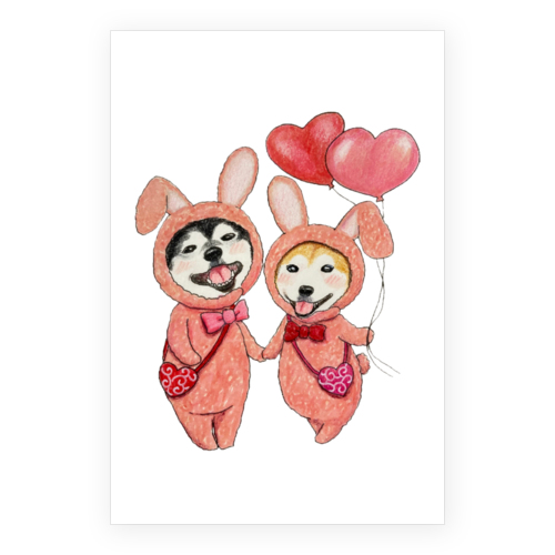 ももちゃんひなちゃん（背景なし）